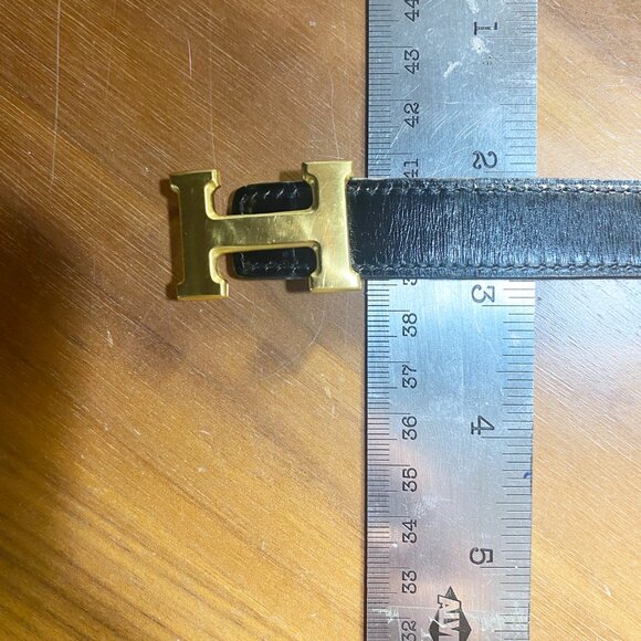 Rare Hermés Double-Claw Black Leather Belt 34" - Picture 7 of 9